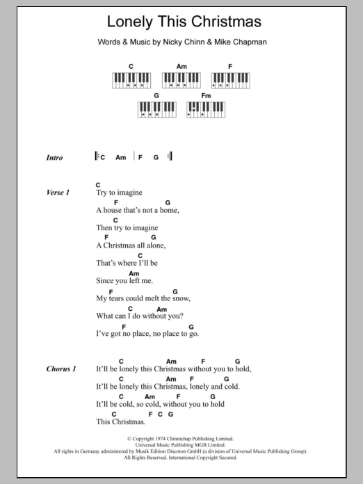 Download Mud Lonely This Christmas Sheet Music
