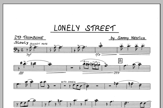 Download Sammy Nestico Lonely Street - 2nd Trombone Sheet Music