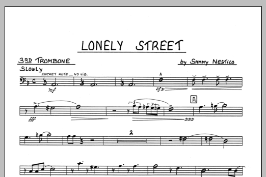 Download Sammy Nestico Lonely Street - 3rd Trombone Sheet Music