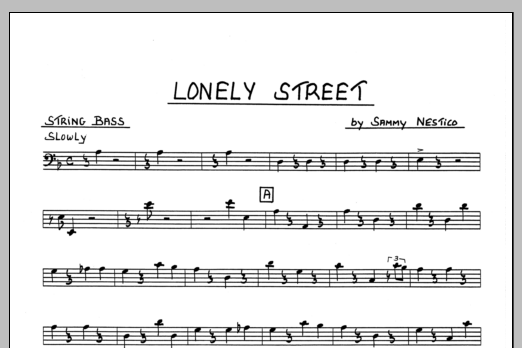 Download Sammy Nestico Lonely Street - Bass Sheet Music