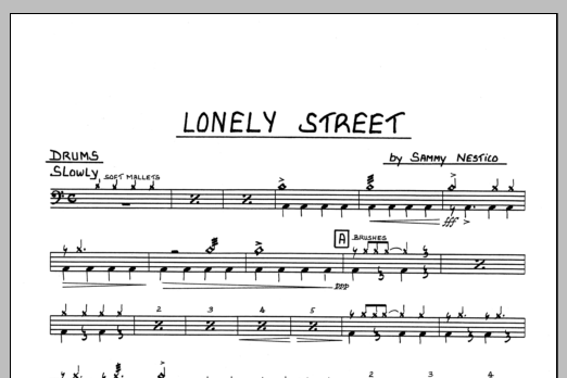 Download Sammy Nestico Lonely Street - Drums Sheet Music