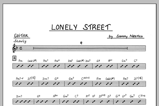 Download Sammy Nestico Lonely Street - Guitar Sheet Music