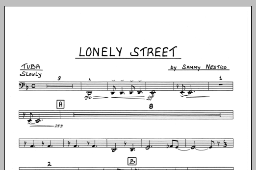 Download Sammy Nestico Lonely Street - Tuba Sheet Music
