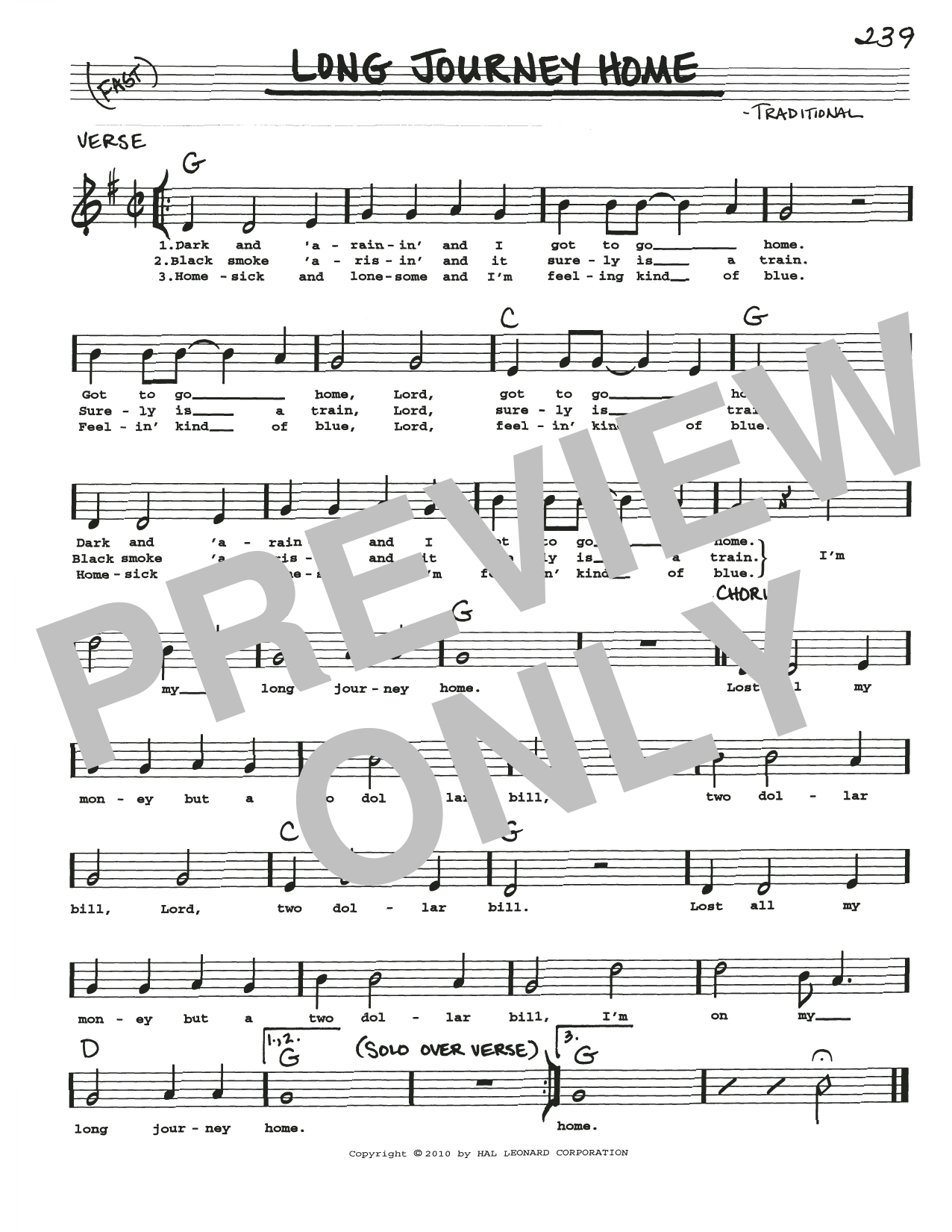 Download Traditional Long Journey Home Sheet Music