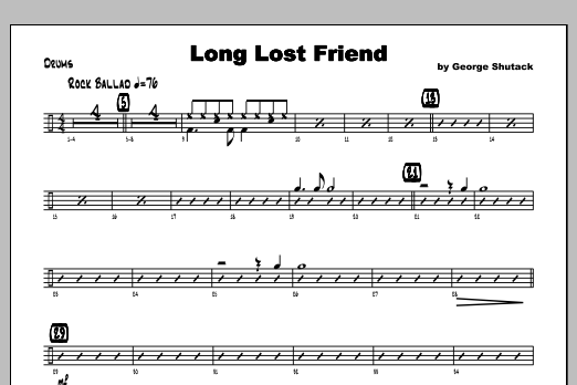 Download Shutack Long Lost Friend - Drums Sheet Music