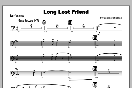 Download Shutack Long Lost Friend - Trombone 3 Sheet Music