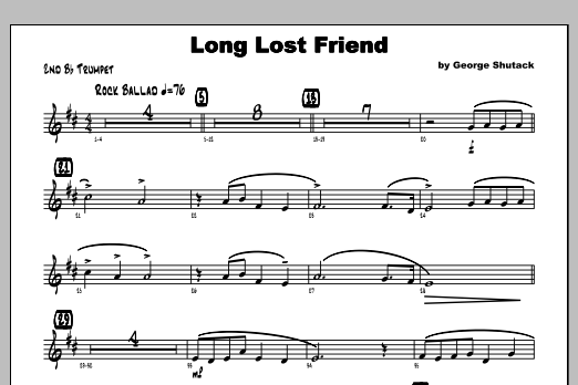Download Shutack Long Lost Friend - Trumpet 2 Sheet Music