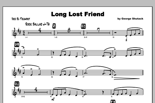 Download Shutack Long Lost Friend - Trumpet 3 Sheet Music