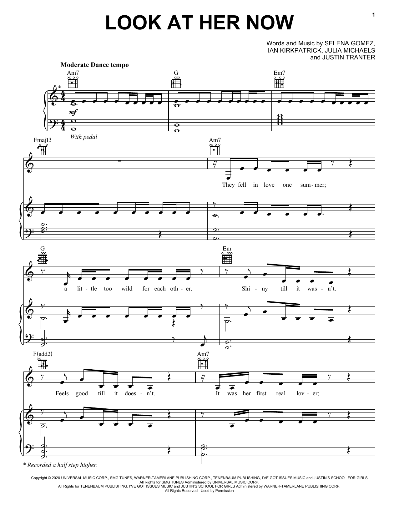 Download Selena Gomez Look At Her Now Sheet Music