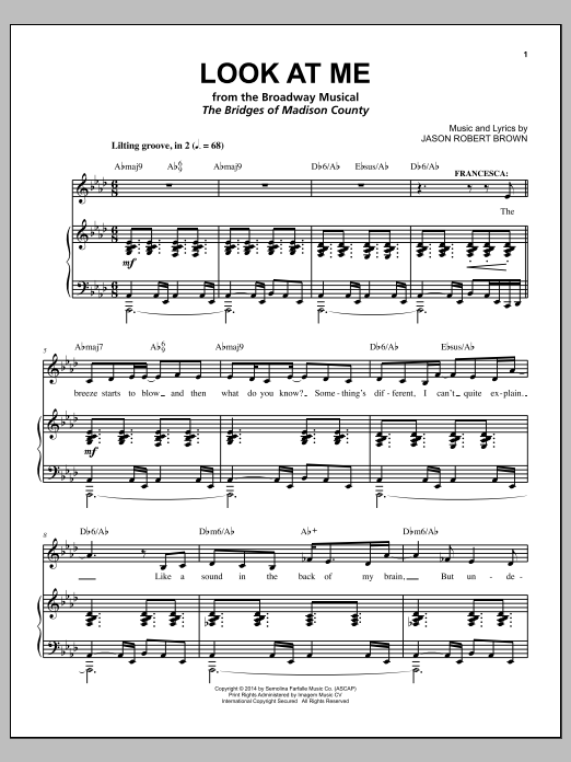 Download Jason Robert Brown Look At Me (from The Bridges of Madison Sheet Music