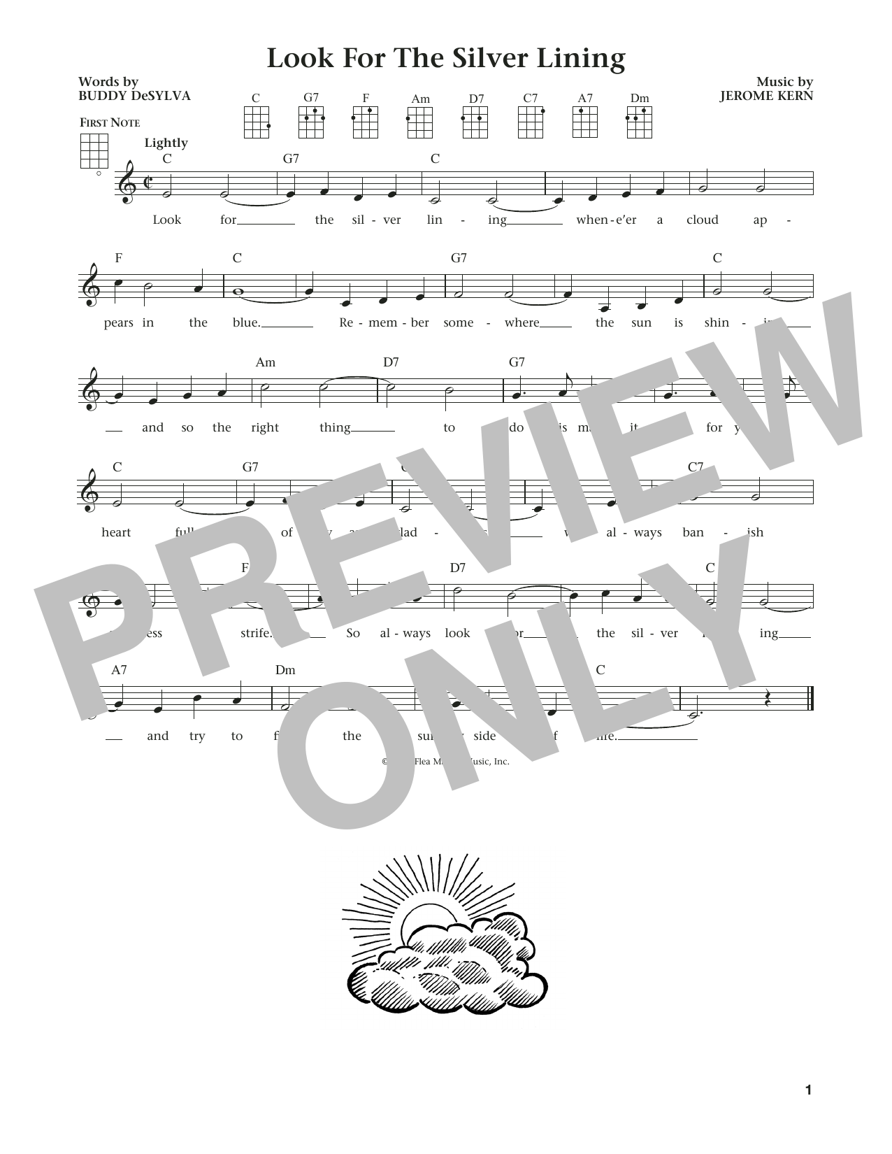 Download Jerome Kern Look For The Silver Lining (from The Da Sheet Music