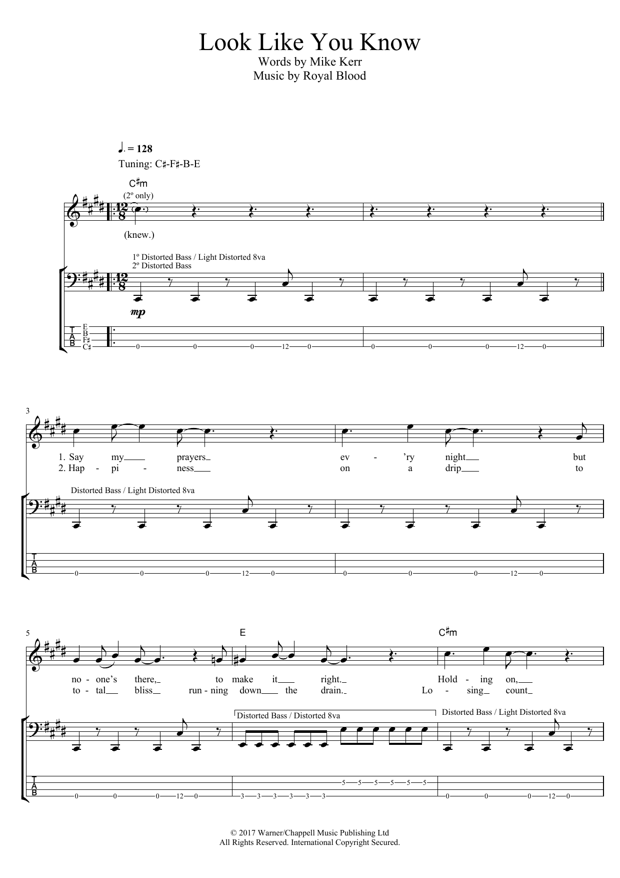 Download Royal Blood Look Like You Know Sheet Music