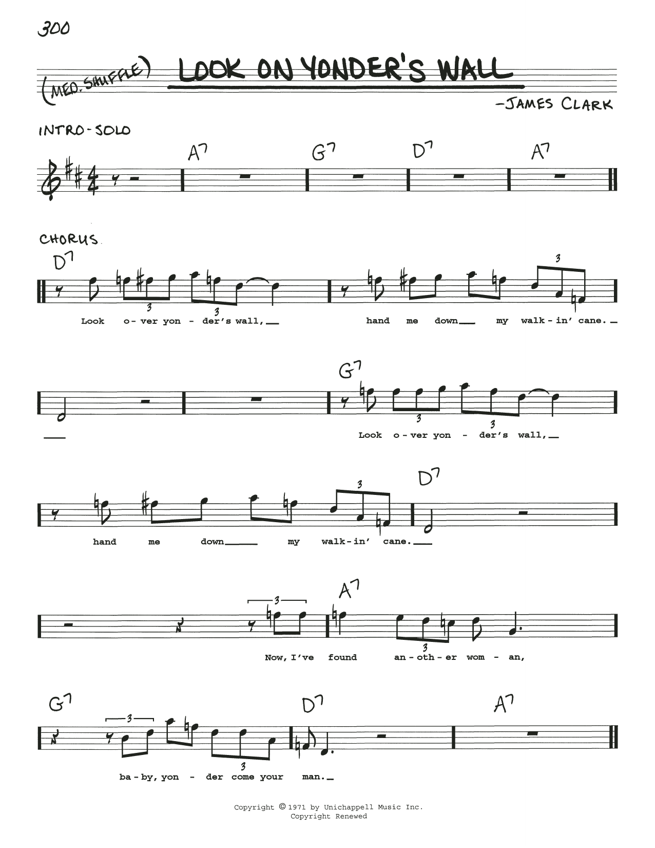 Download James Clark Look On Yonder's Wall Sheet Music
