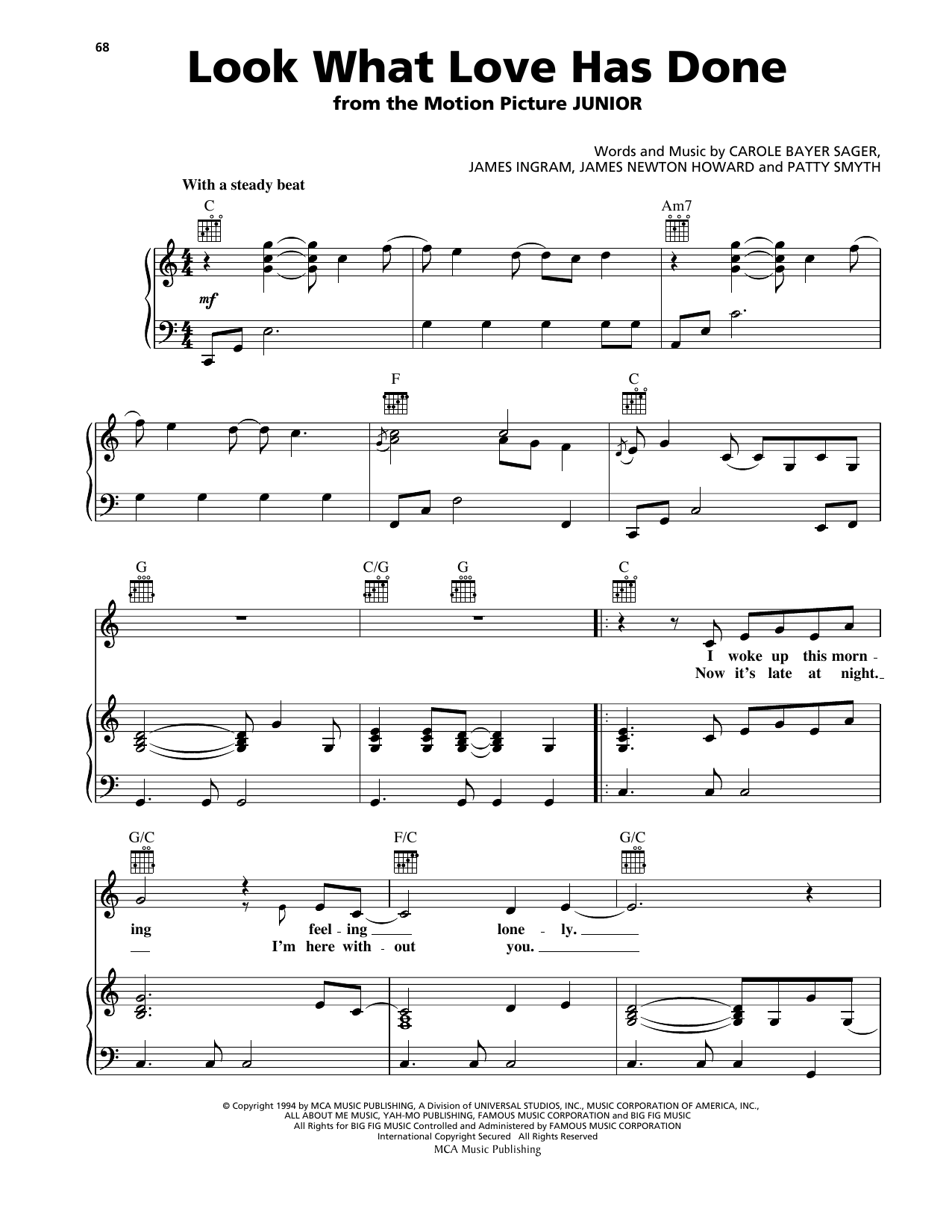 Download Patty Smyth Look What Love Has Done Sheet Music
