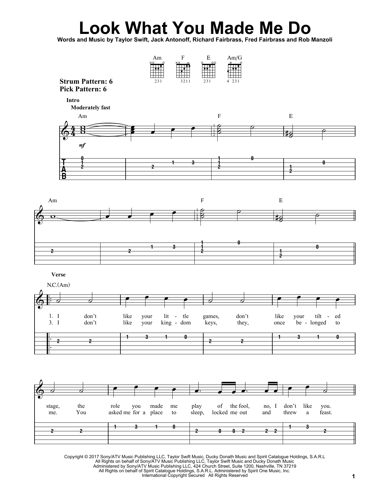 Download Taylor Swift Look What You Made Me Do Sheet Music