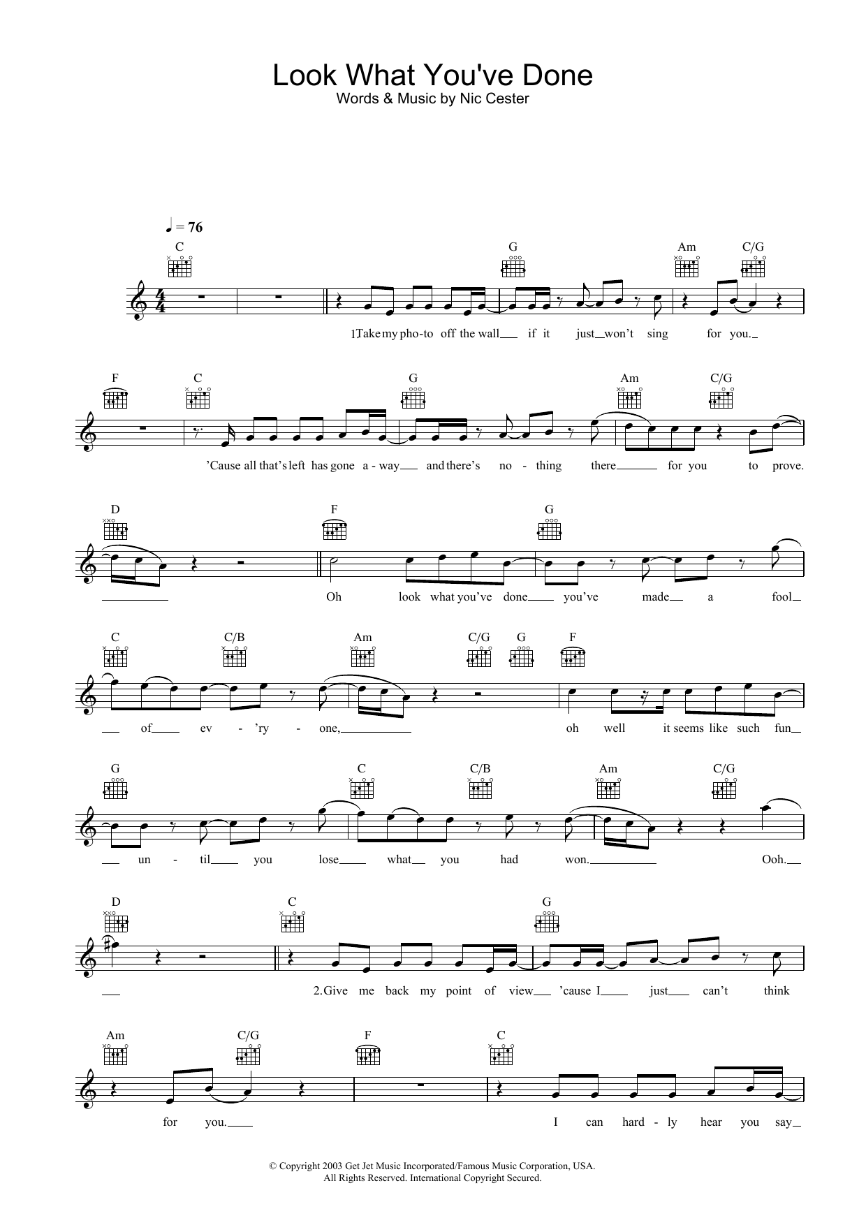 Download Jet Look What You've Done Sheet Music
