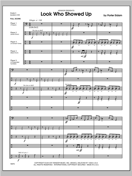 Download Eidam Look Who Showed Up - Full Score Sheet Music