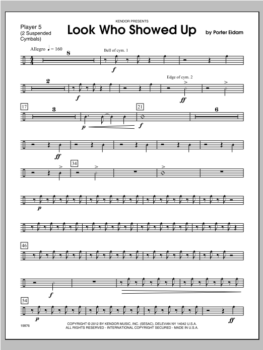 Download Eidam Look Who Showed Up - Percussion 5 Sheet Music