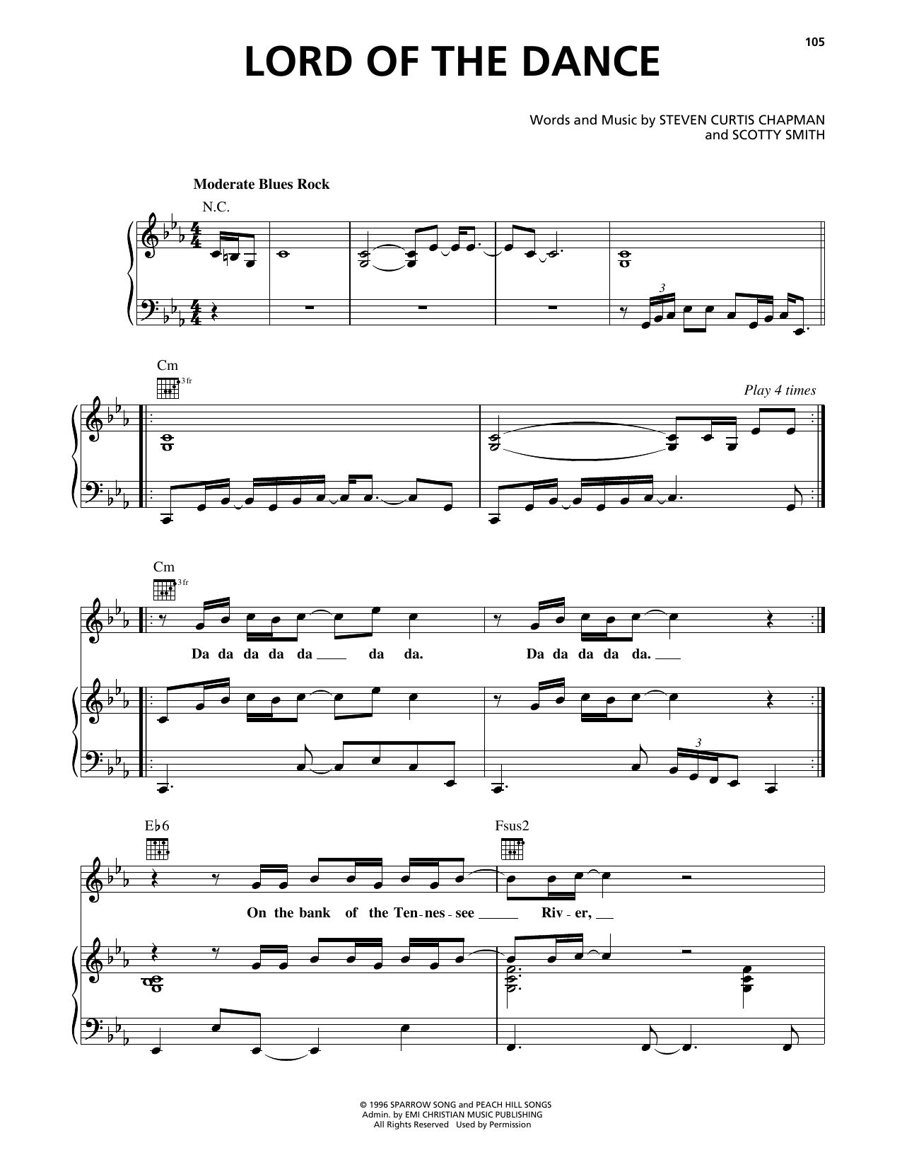 Steven Curtis Chapman Lord Of The Dance sheet music notes printable PDF score