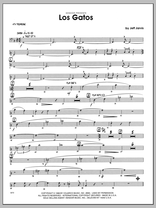 Download Jeff Jarvis Los Gatos - 4th Trombone Sheet Music