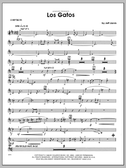 Download Jeff Jarvis Los Gatos - Baritone Sax Sheet Music