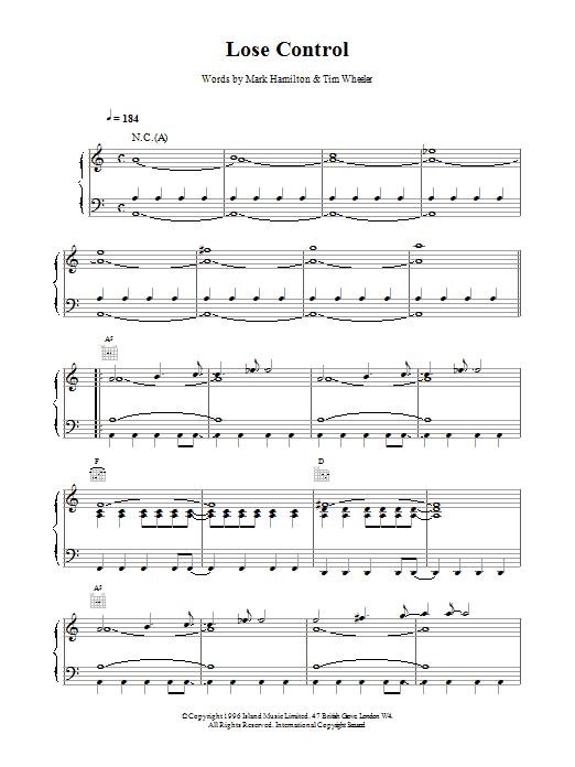 Ash Lose Control sheet music notes printable PDF score