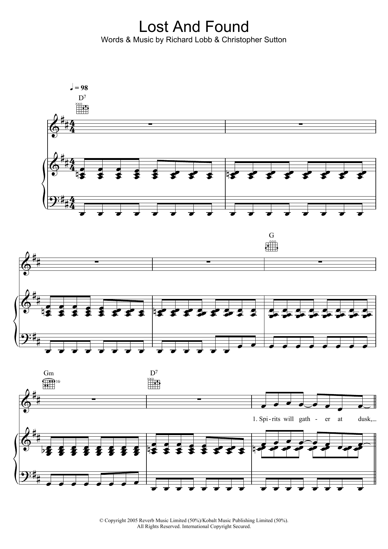 Download Matt Cardle Lost And Found Sheet Music
