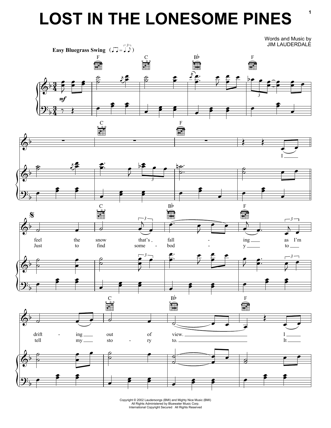 Download Jim Lauderdale, Ralph Stanley & The Lost In The Lonesome Pines Sheet Music