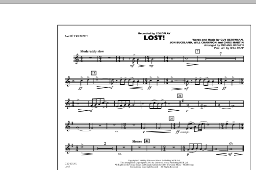 Download Michael Brown Lost! - 2nd Bb Trumpet Sheet Music