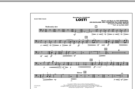 Download Michael Brown Lost! - Electric Bass Sheet Music