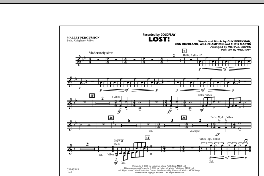 Download Michael Brown Lost! - Mallet Percussion Sheet Music
