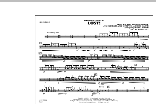 Download Michael Brown Lost! - Quad Toms Sheet Music