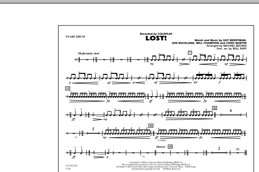 Download Michael Brown Lost! - Snare Drum Sheet Music