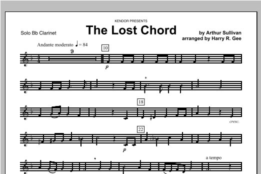 Download Gee Lost Chord, The - Clarinet Sheet Music
