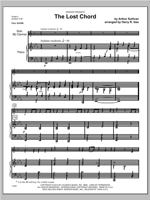Download Gee Lost Chord, The - Piano/Score Sheet Music