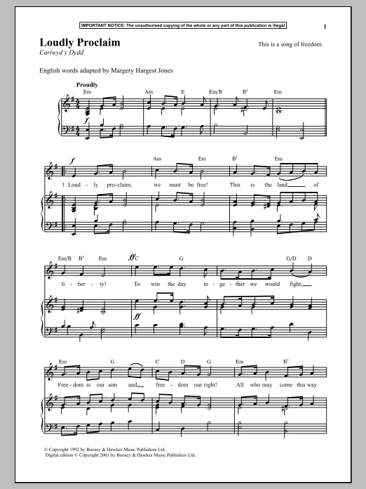 Download Anonymous Loudly Proclaim Sheet Music