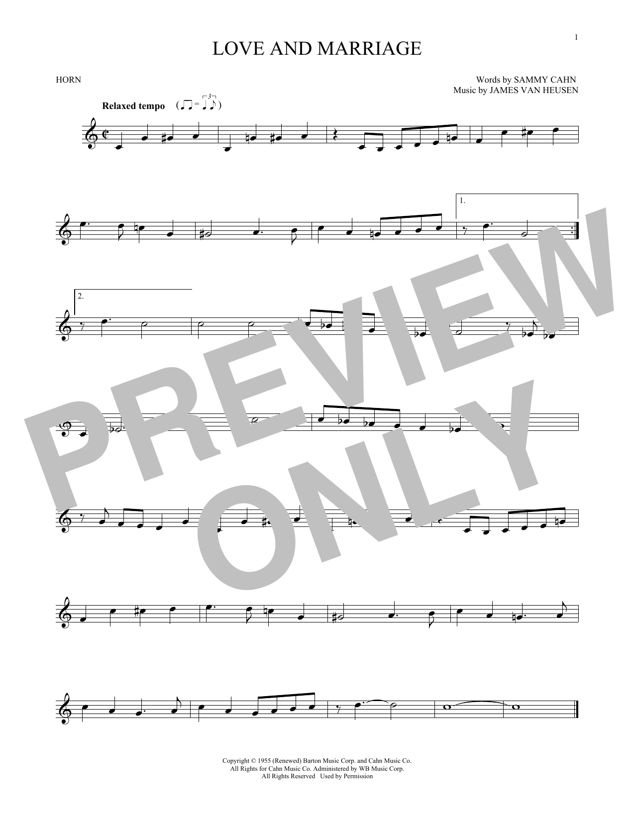 Download Frank Sinatra Love And Marriage Sheet Music