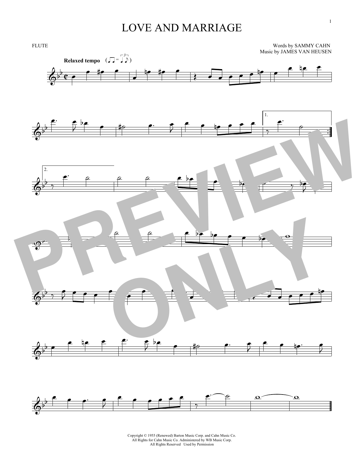 Download Frank Sinatra Love And Marriage Sheet Music