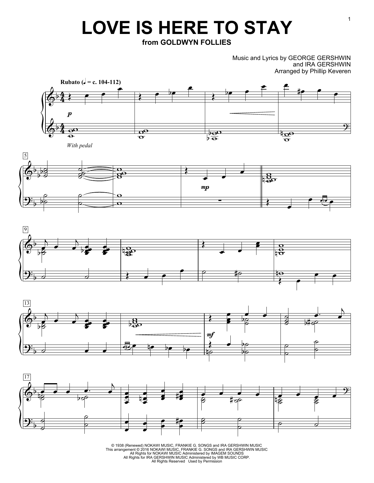 Download Phillip Keveren Love Is Here To Stay Sheet Music