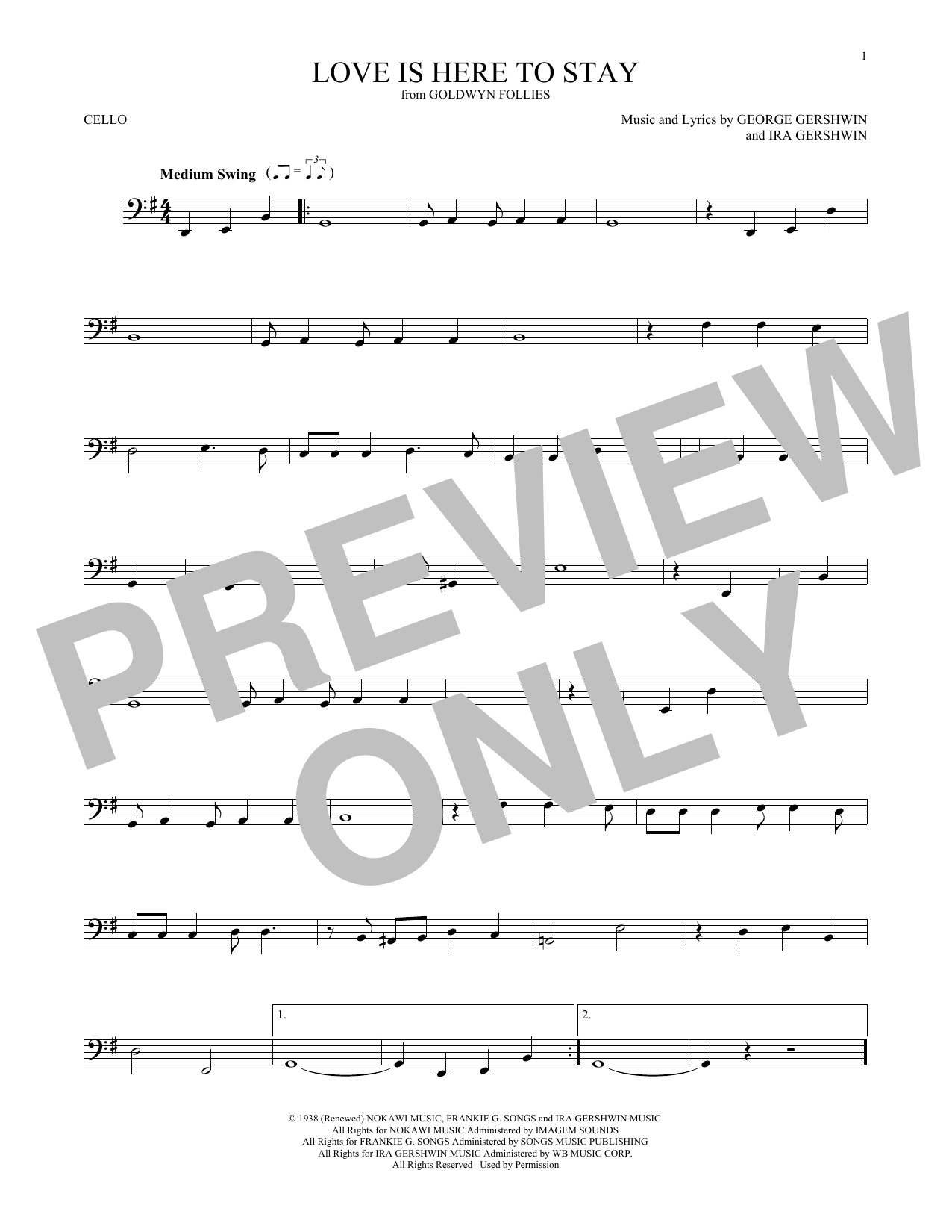 Download George Gershwin Love Is Here To Stay Sheet Music