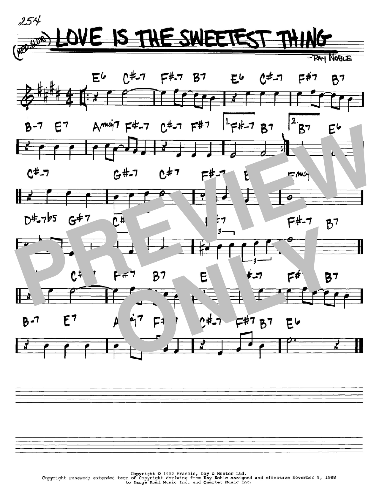 Download Ray Noble Love Is The Sweetest Thing Sheet Music