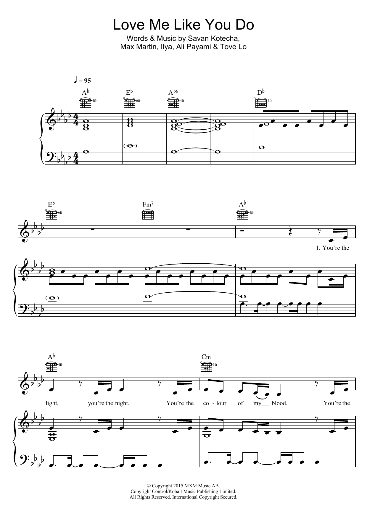 Download Ellie Goulding Love Me Like You Do (from 'Fifty Shades Sheet Music