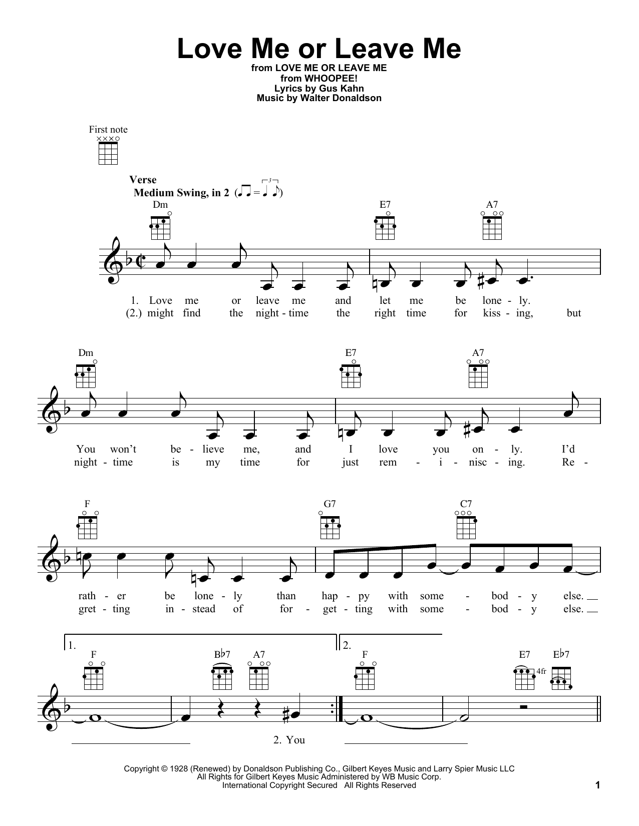 Download Dave Pell Love Me Or Leave Me Sheet Music