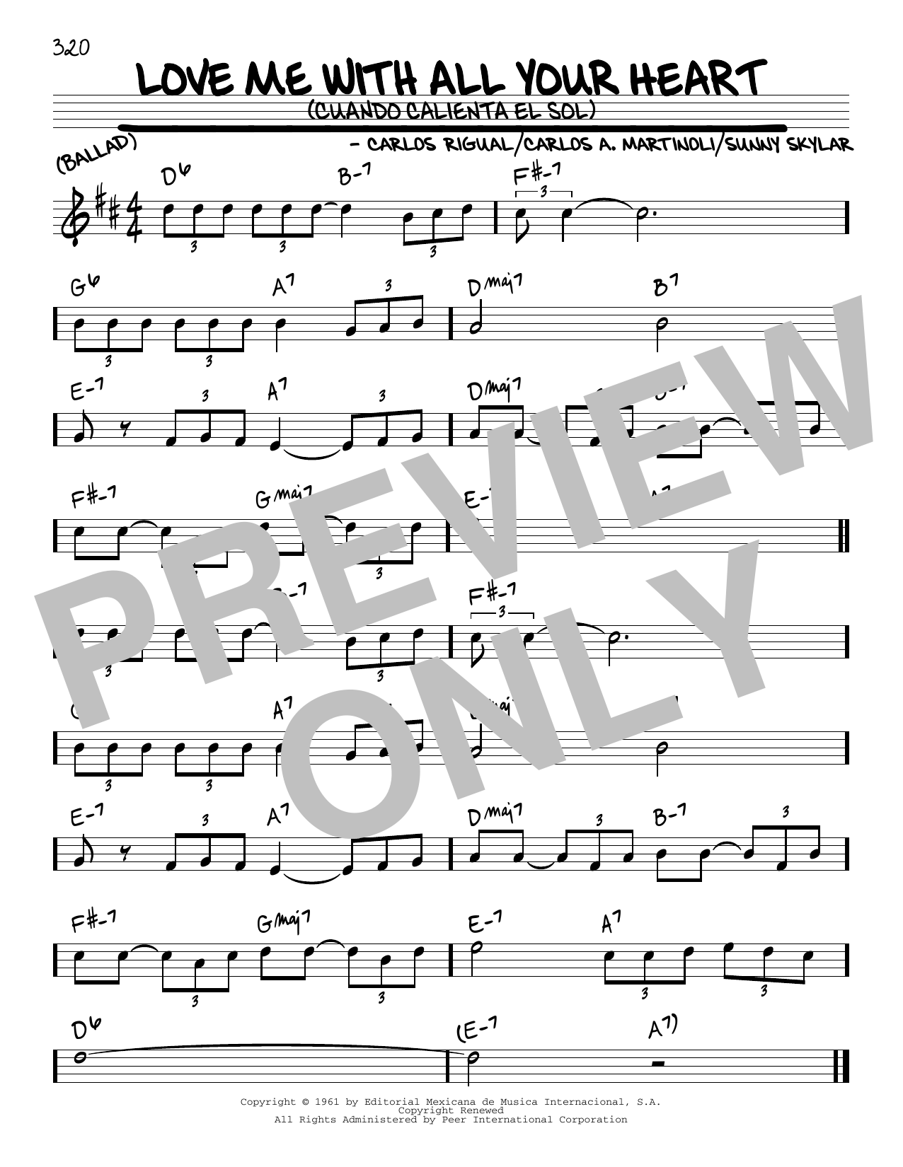 Download The Ray Charles Singers Love Me With All Your Heart (Cuando Cal Sheet Music