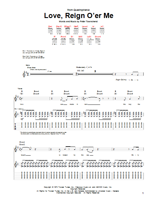 Download The Who Love, Reign O'er Me Sheet Music