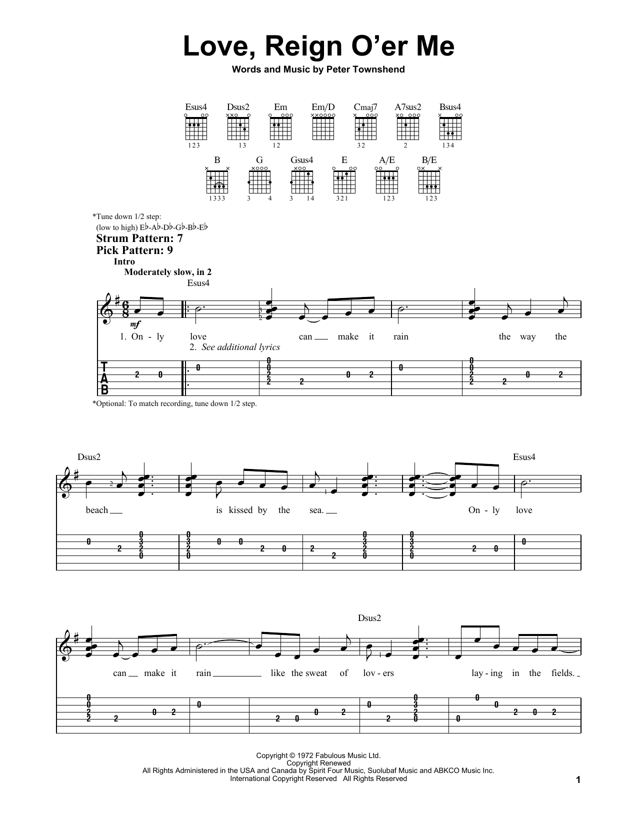 Download The Who Love, Reign O'er Me Sheet Music