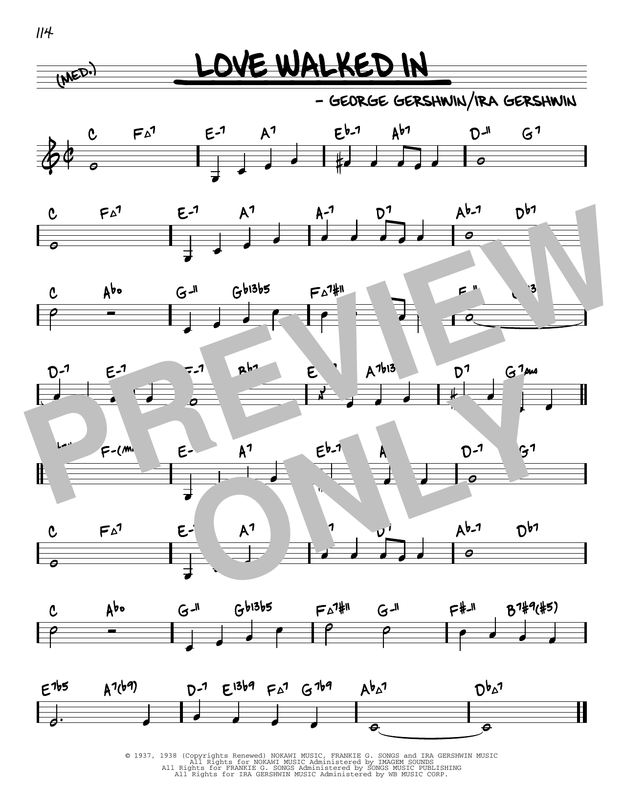 Download George Gershwin Love Walked In (arr. David Hazeltine) Sheet Music
