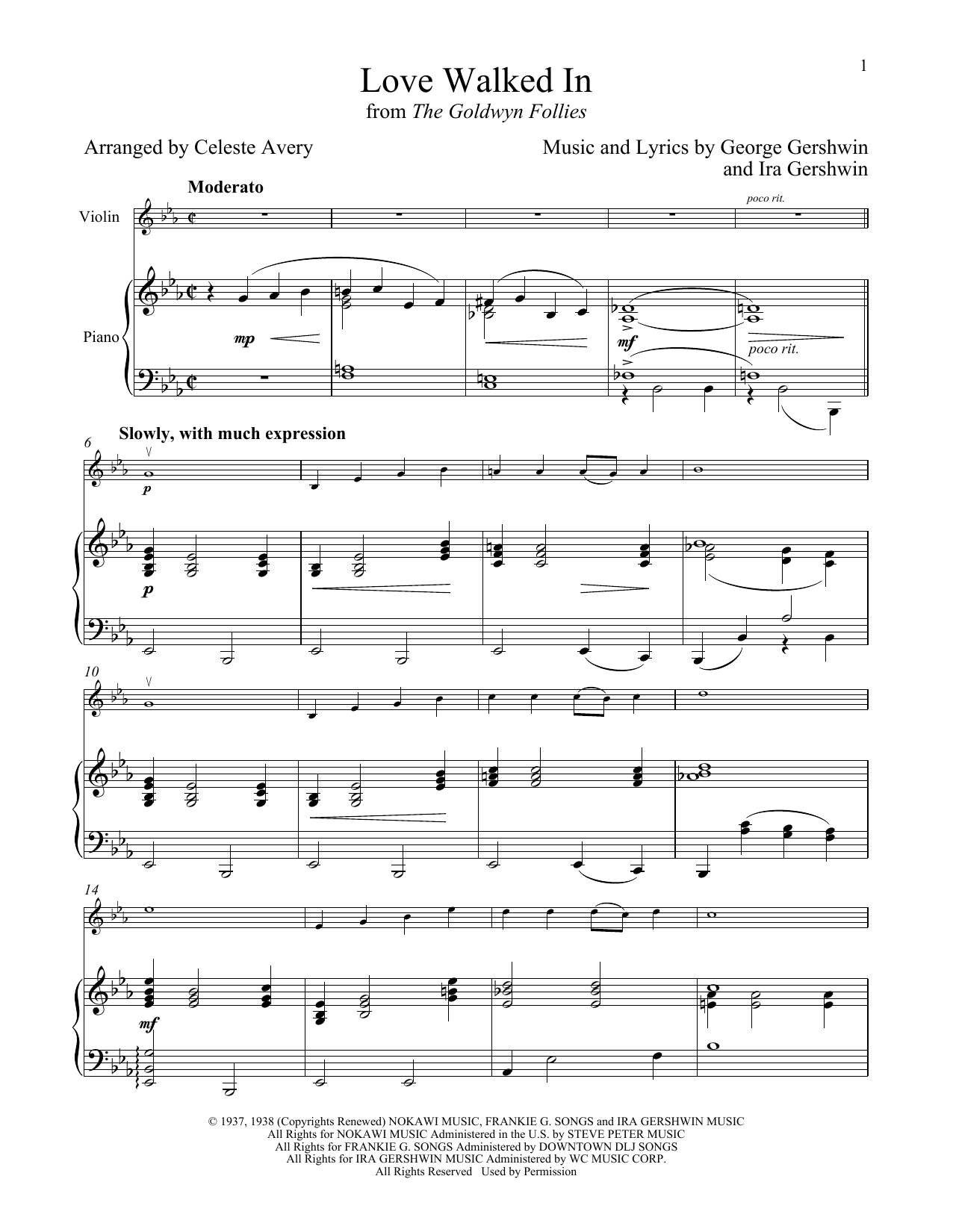 Download George Gershwin & Ira Gershwin Love Walked In (from The Goldwyn Follie Sheet Music