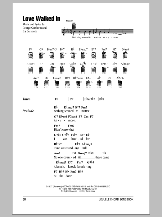 Download George Gershwin Love Walked In Sheet Music