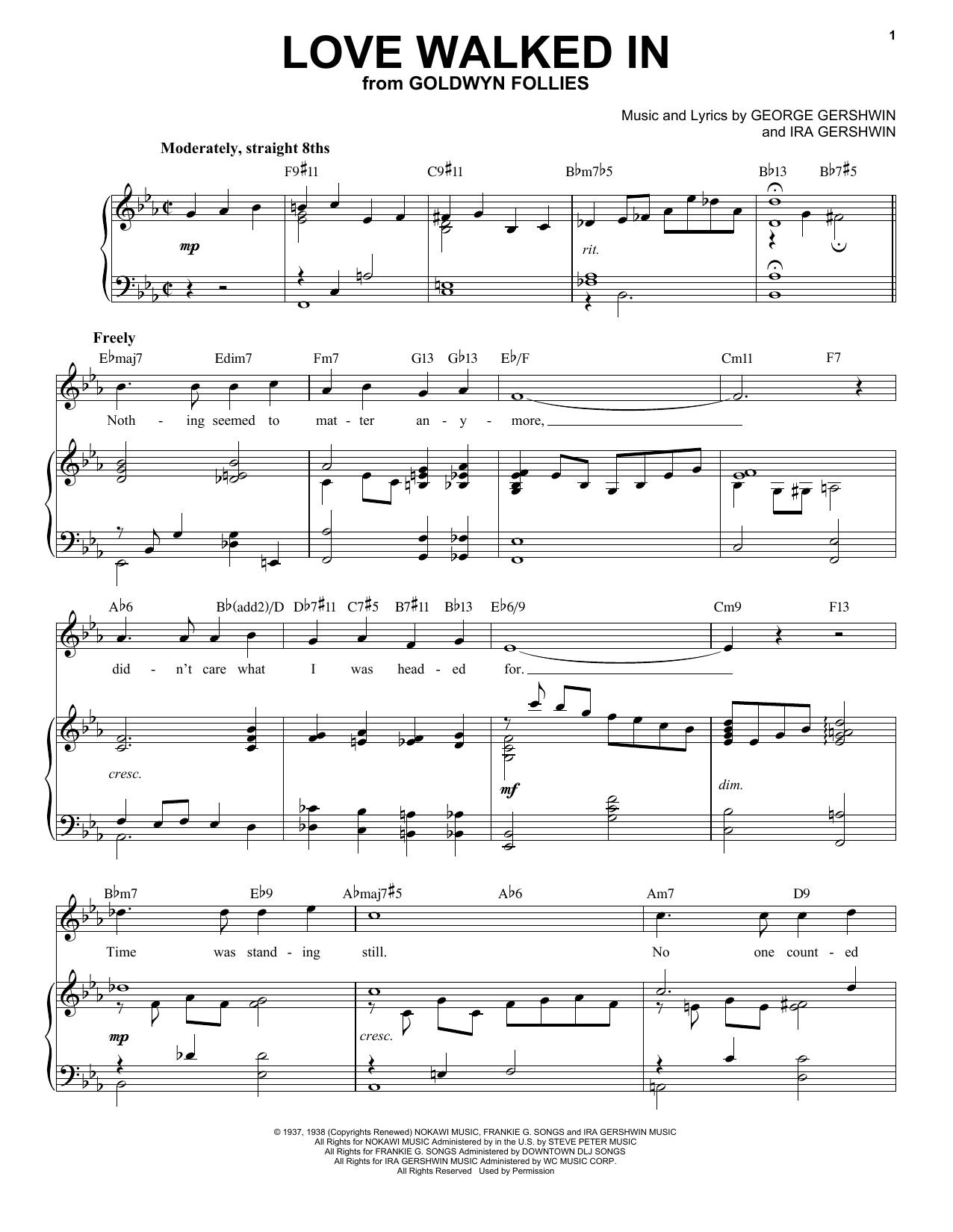 Download George Gershwin Love Walked In [Jazz version] (arr. Bre Sheet Music